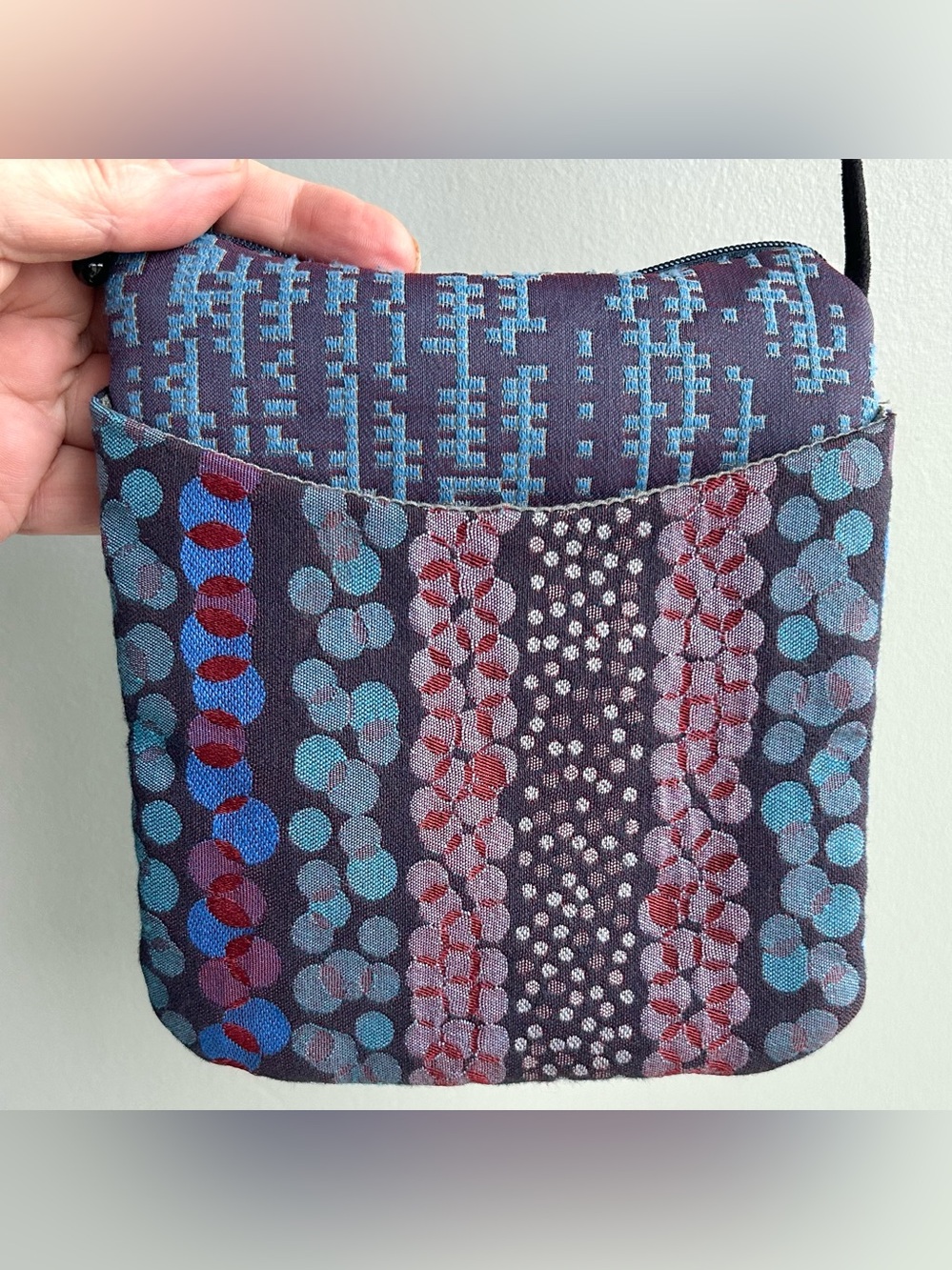 MARUCA handmade tapestry crossbody bag/ excellent